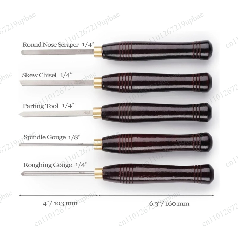 Woodturning Tools Set Hss - 5-częściowy zestaw dłut tokarskich HSS z