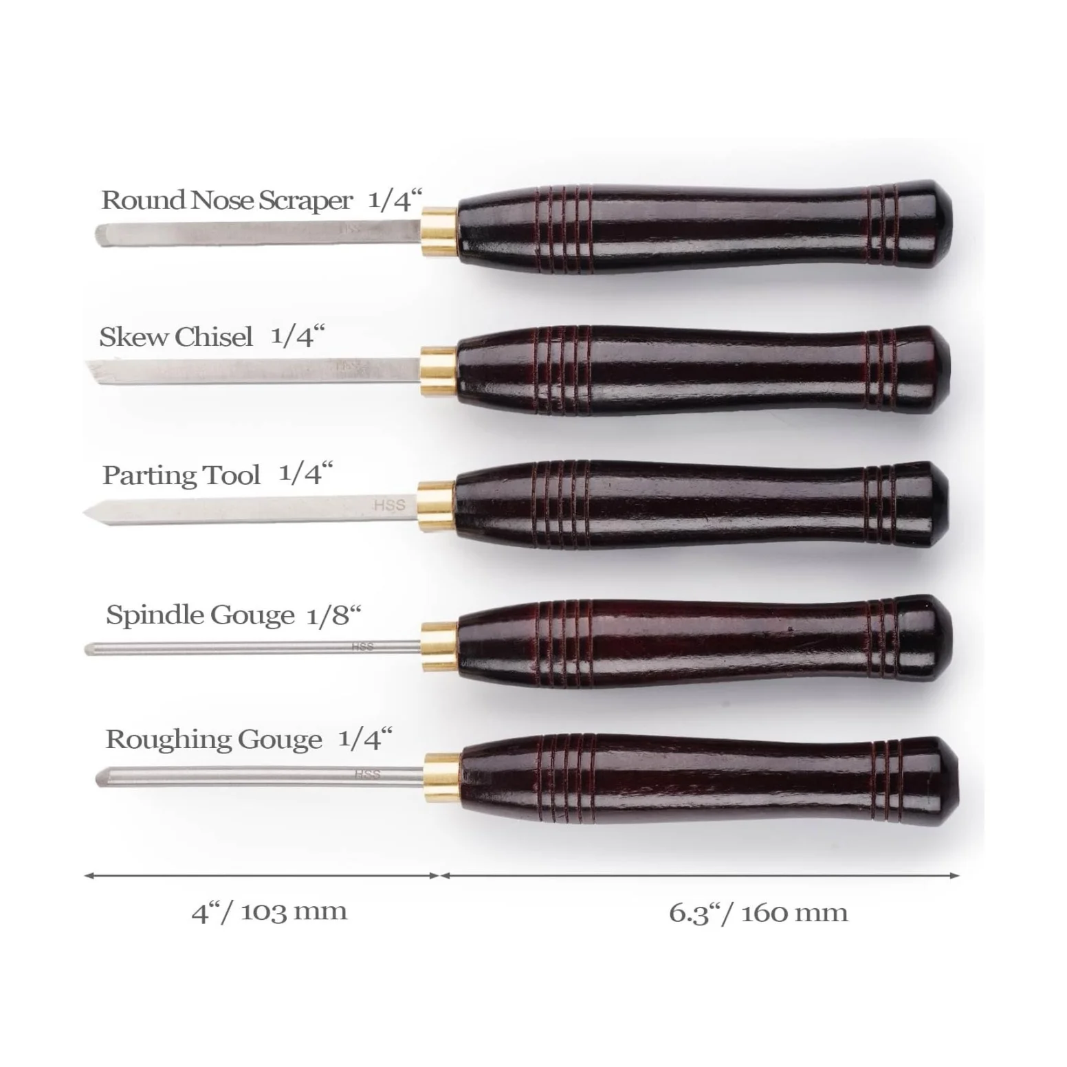 5 szt. Zestaw dłut tokarskich  – Woodturning Tools Set Hss recenzja i cena