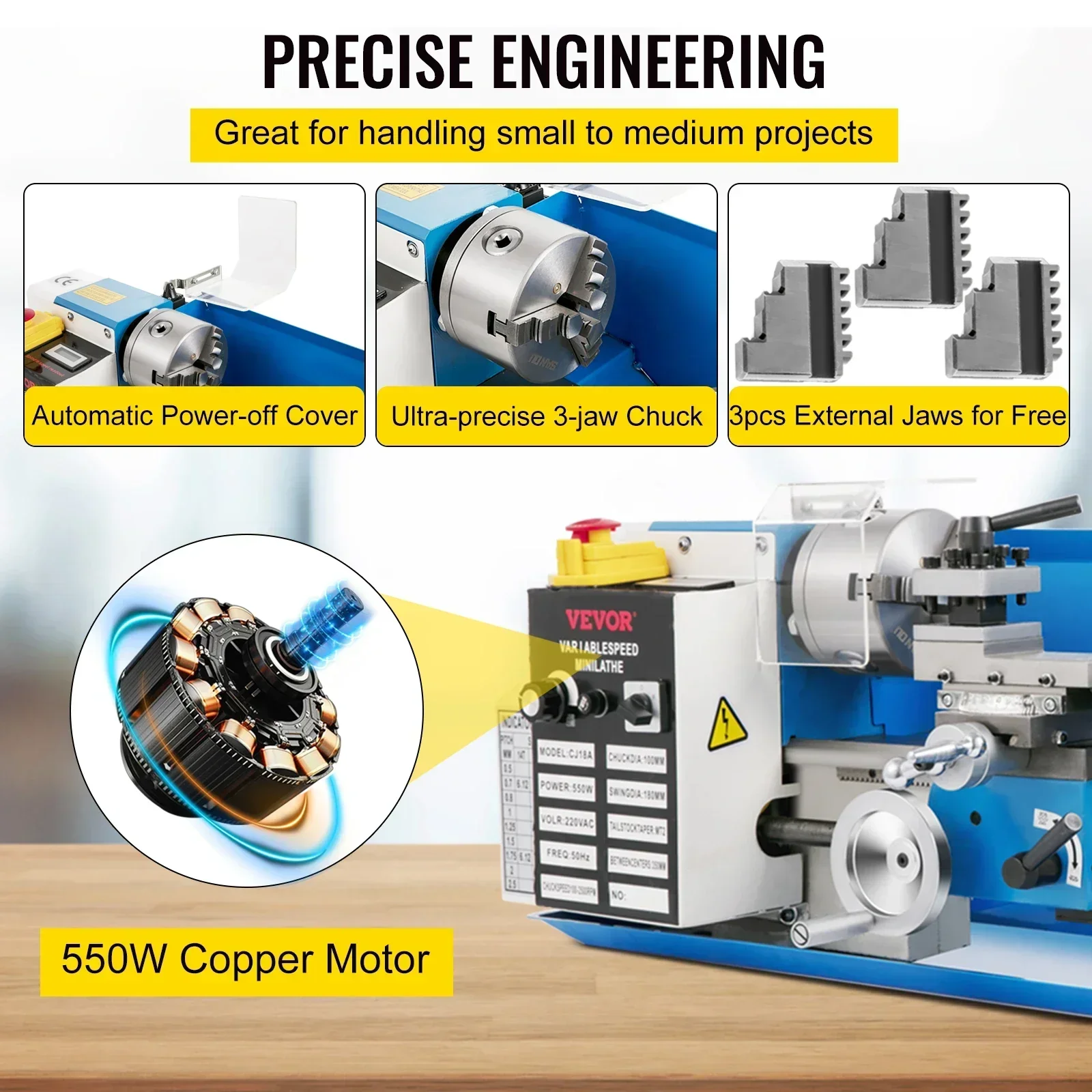 Miniaturowy tokarski do obróbk – Mini Metal Lathe 7X14 recenzja i cena